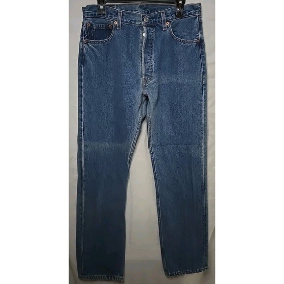 Vintage Levi's 501 XX Blue Jeans Button Fly, 34x32, Made In USA - Picture 1 of 12